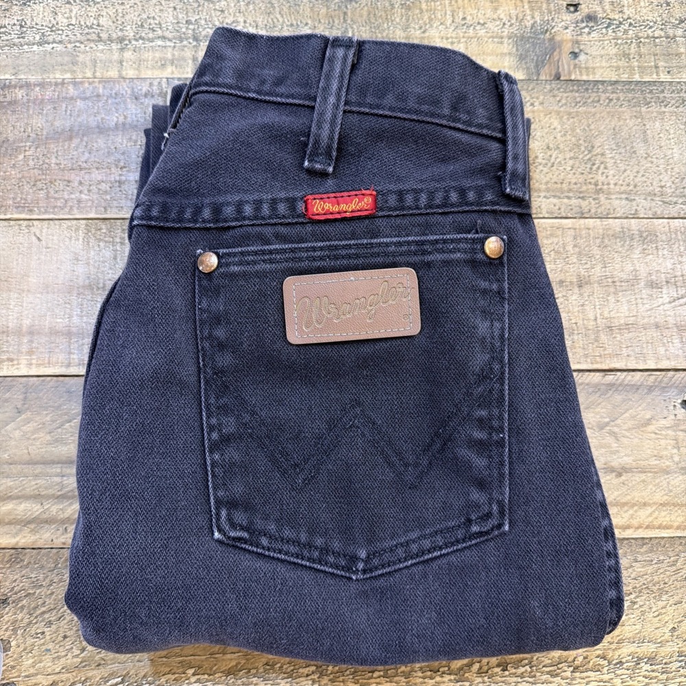 VTG Wrangler Woman's 14MWZCB 11X36 (28X34.5) Cowboy Cut Faded Black USA 1990's - Picture 16 of 16